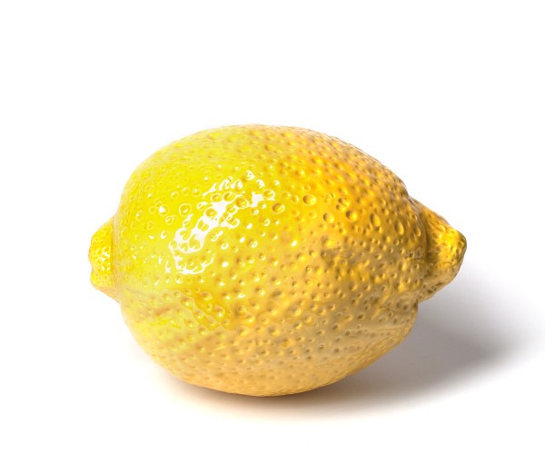 lemon - large - yellow glazed - ceramic - indoor