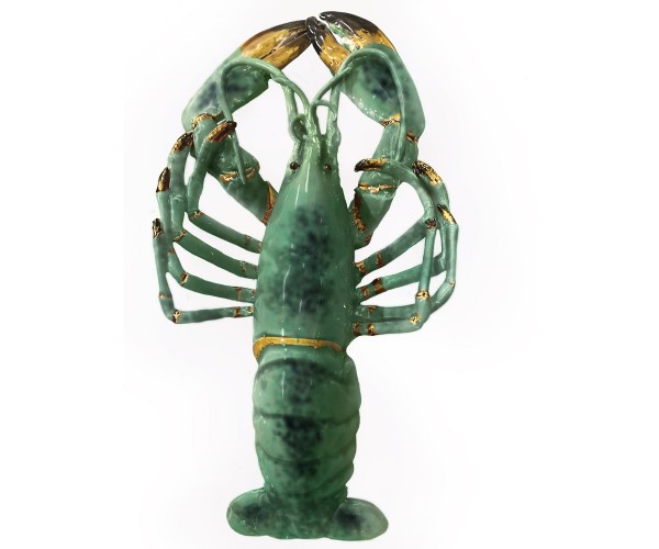 lobster - giant - green - ceramic - indoor