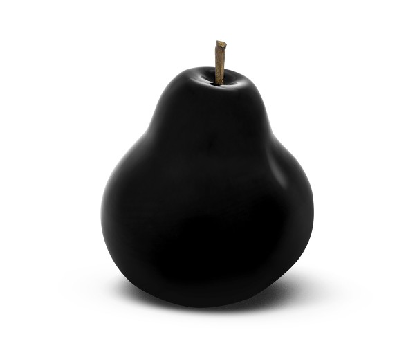 pear - giant - black glazed - ceramic - indoor
