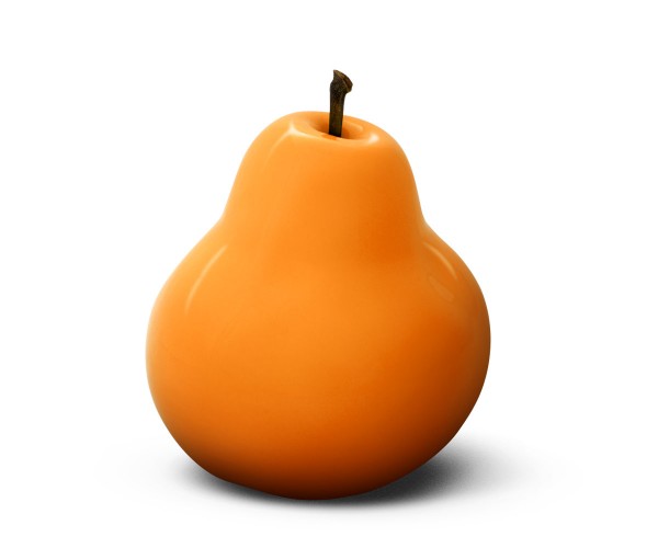 pear - giant - orange - fibre-resin - outdoor frostproof