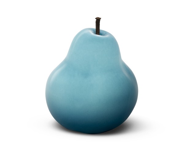 pear - large - turquoise glazed - ceramic - indoor