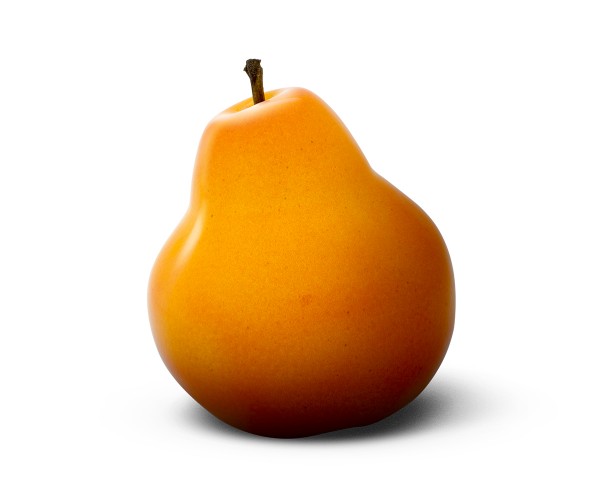 pear - large - orange glazed - ceramic - indoor