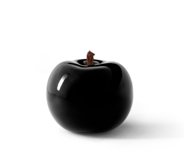 apple - double giant - black - fibre-resin - outdoor frostproof
