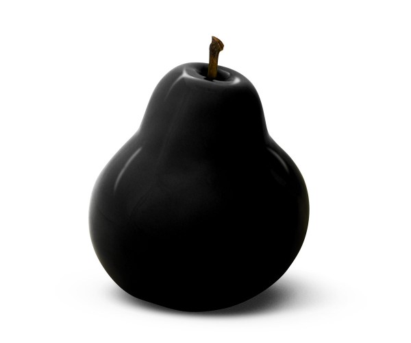 pear - double giant - black - fibre-resin - outdoor frostproof