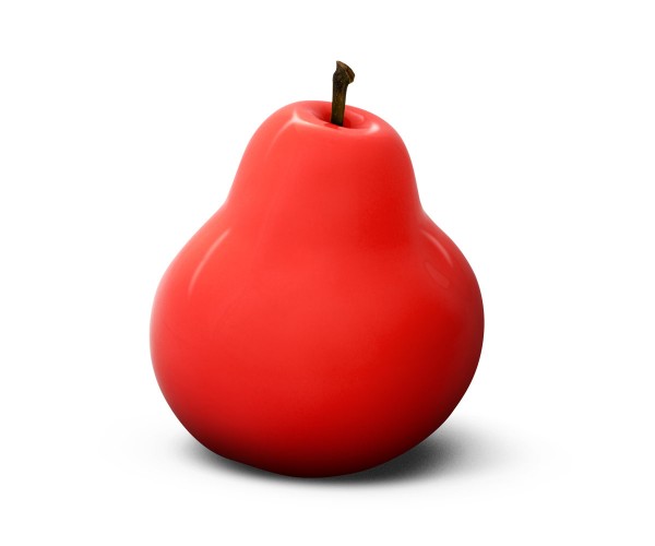 pear - giant - red - fibre-resin - outdoor frostproof