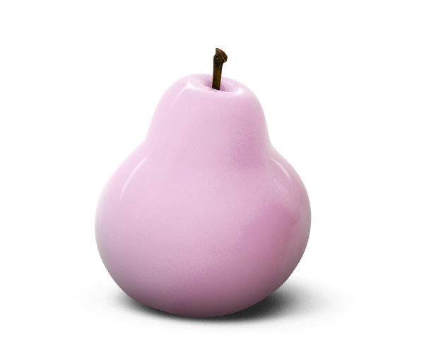 pear - sculpture - pink - fibre-resin - outdoor frostproof