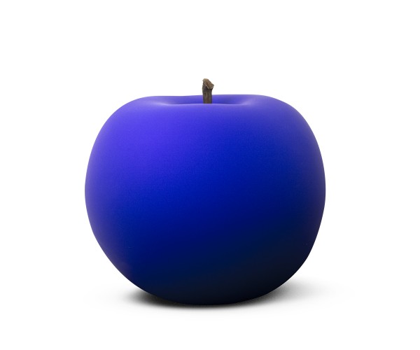 apple - super extra - lapis lazuli blue - fibre-resin - indoor