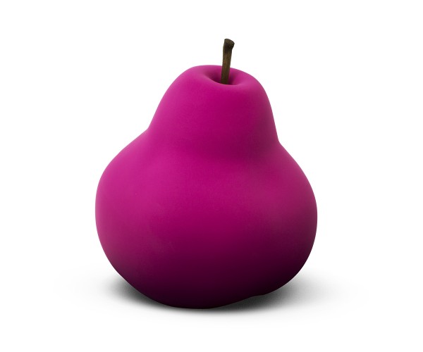pear - sculpture - hot magenta rosé - fibre-resin - indoor