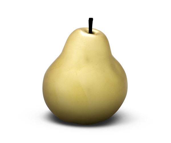 pear - giant - gold plated - ceramic - indoor